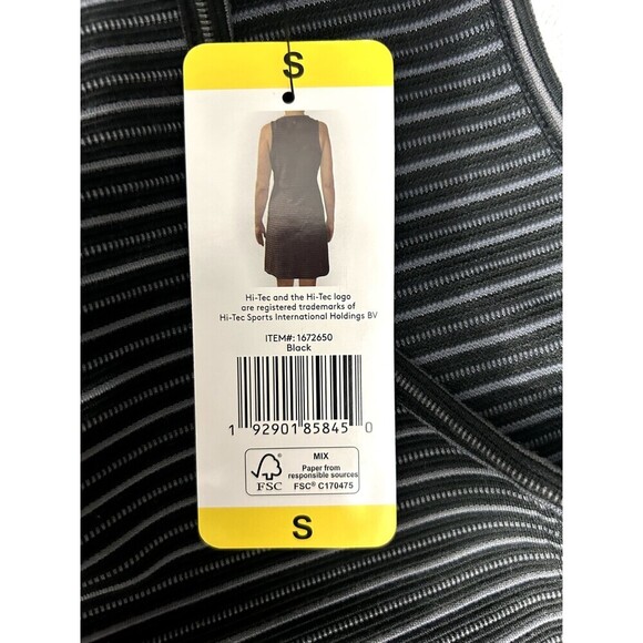 Hi-Tec S Black Gray Ottoman Knit Dress Sleeveless Travel Comfort NWT Athleisure - Picture 10 of 11